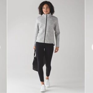 Lululemon Going Places Jacket in Heathered Space Dyed Medium Grey/Black, size 4